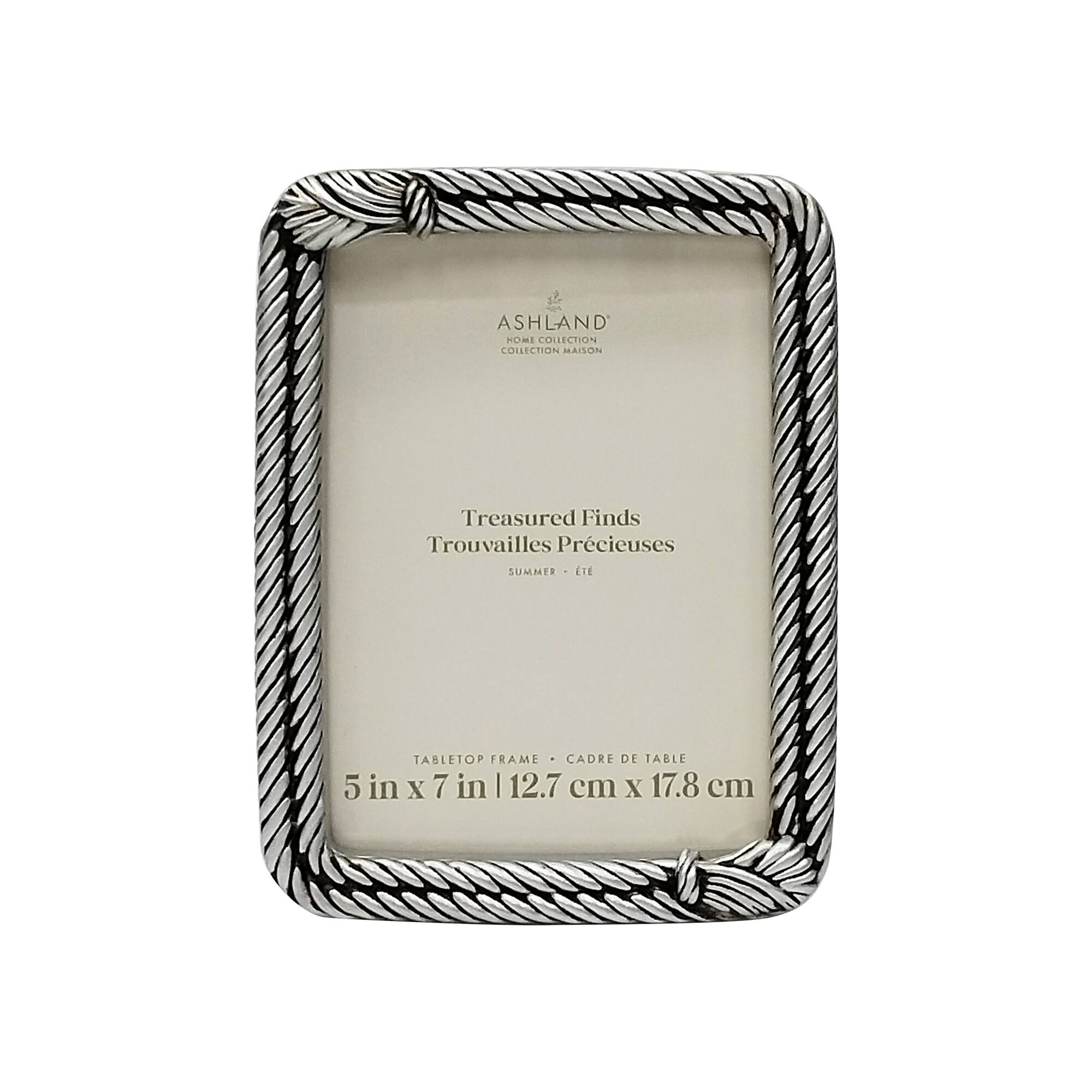 5" x 7" Silver Rope Tabletop Frame, Treasured Finds by Ashland®